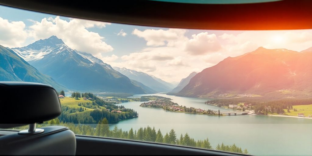 Luxurious chauffeured tour through Switzerland's beautiful landscapes.